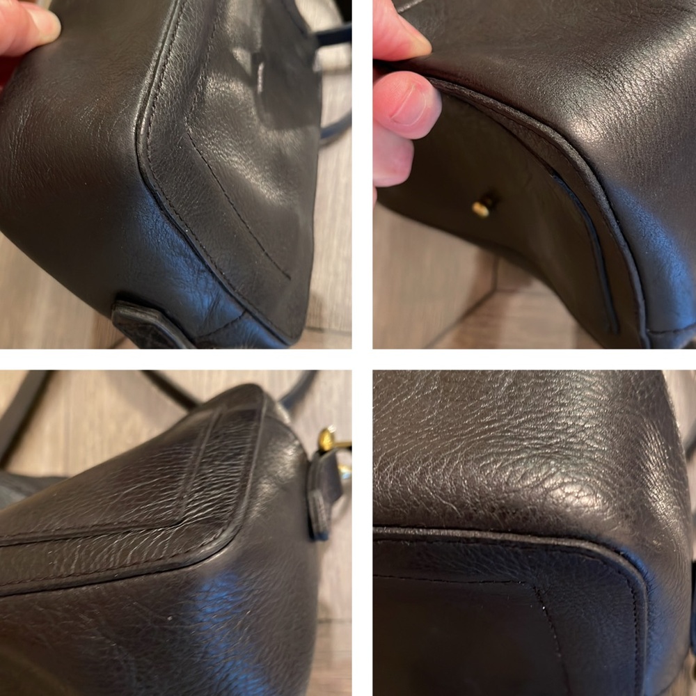 Madewell Transport Camera Bag Black Leather Crossbody Bag with Two Straps - Picture 12 of 17